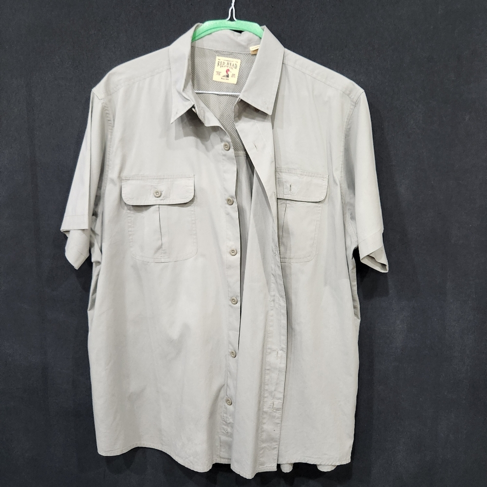 RedHead Spring River Vented Back Solid Button-Down S/S - Picture 3 of 16